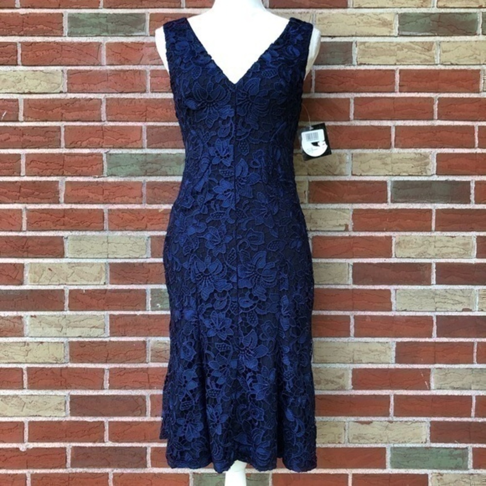 Eva Franco Obelyo NWT Blue Sleeveless Lace Dress 👗